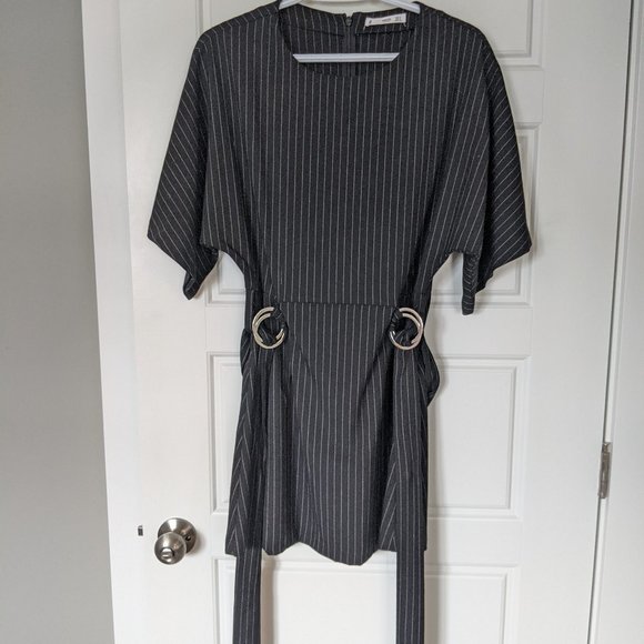 Mango Pin-Stripe Belted Tunic - Picture 2 of 8